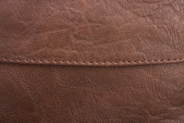 Brown leather with detail and texture