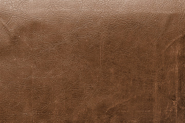 Brown leather with detail and texture