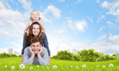 Obraz premium Young family