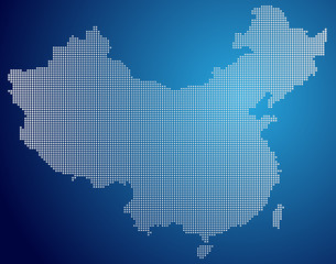 Fototapeta premium The China Map - Pixel