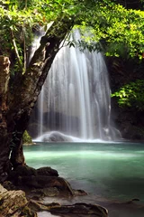  Waterfall in forest of Thailand, Erawan waterfall at Kanchanabur © dangdumrong