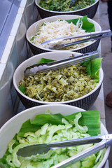 egetable for Thai vermicelli eaten with curry 