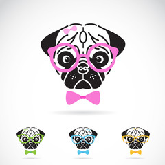 Vector image of a dog glasses on white background.