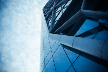 Partial close-up of modern architecture - obrazy, fototapety, plakaty
