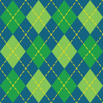 Colorful argyle seamless pattern