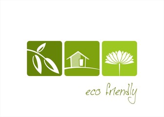 Home , plant, water lily , nature, Eco friendly business logo