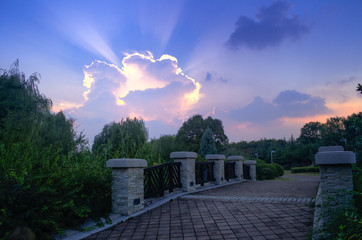 Spectacular cloud at sunset