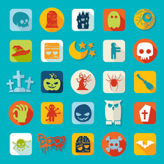 Set of halloween icons