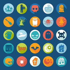 Set of halloween icons