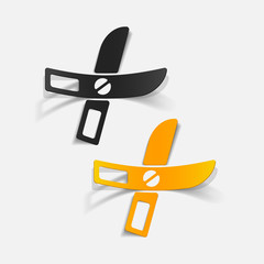 realistic design element: scissors