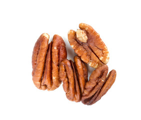 pecan nuts over white