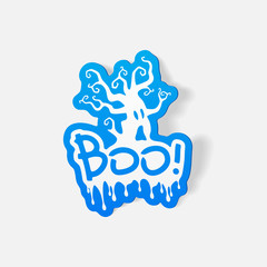 realistic design element: boo