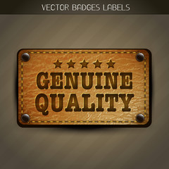 genuine style leather label design