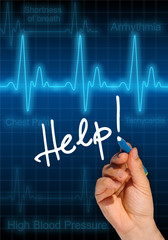 Hand writing message HELP!