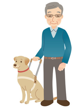 盲導犬　視覚障害者
