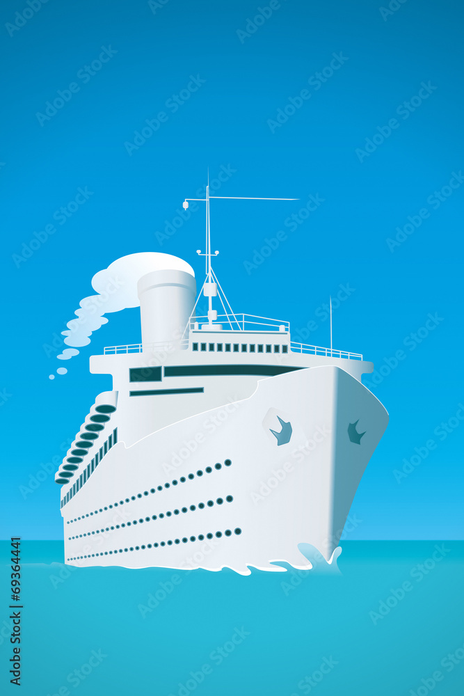 Canvas Prints white cruise ship