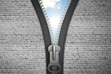 Opened zipper © Sergey Nivens