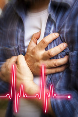 Men with chest pain - heart attack