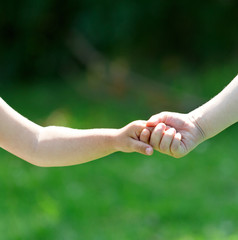 Children hand in hand