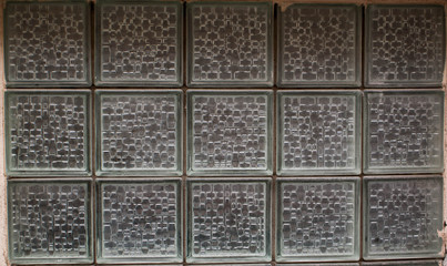 Pattern of glass block wall