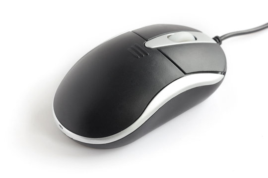 Computer mouse on white background
