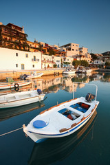 Fototapeta na wymiar Harbour in Makri Gialos village in southern Crete, Greece.