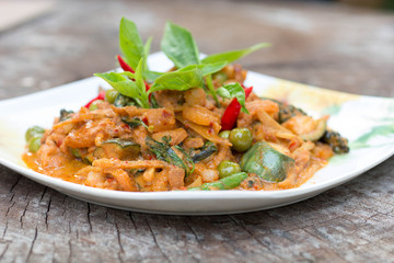 Thai cuisine - Pork with vegetables