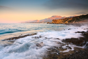 Fototapeta na wymiar Beach in southern Crete, Greece.