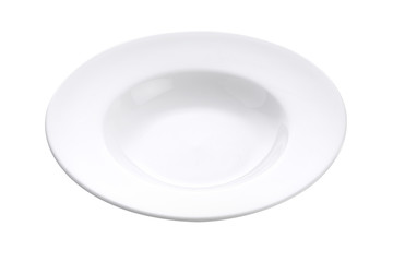 modern ceramic dish on white background