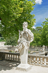 Statue in the park, Nimes, France