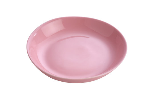 modern ceramic dish on white background