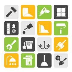 Silhouette Construction and building equipment Icons