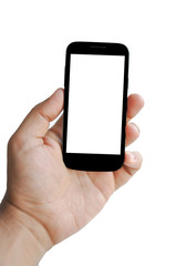 Blank Smartphone screen in hand