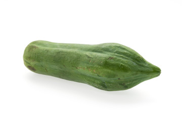 Green papaya isolated on white