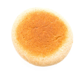English muffin isolated on white