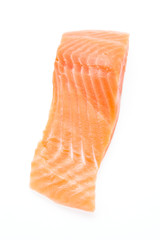 Salmon meat isolated on white