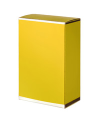 Yellow cosmetic packaging box