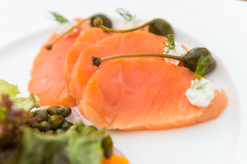 Smoked salmon salad