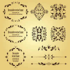 ornamental vintage objects, frames and dividers