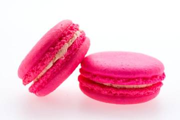 Macaroons isolated on white
