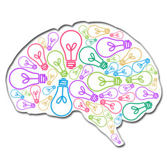 Brain Filled With Ideas Colorful