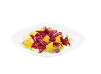 Beet salad with orange and seeds.