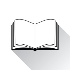 Book icon on white background