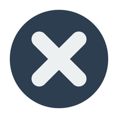 Single flat close or delete icon.