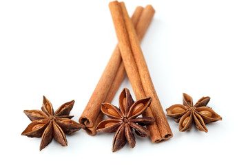 Cinnamon sticks and star anise
