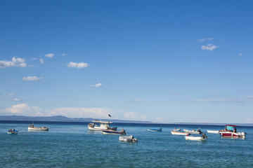 Fototapeta na wymiar Fishing boats in a port