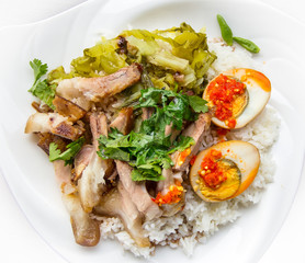 stewed pork leg on rice