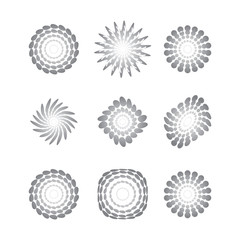 White abstract circles with drop shadow background art vector