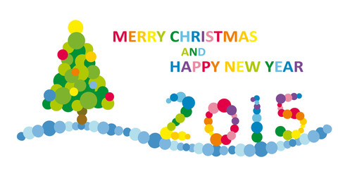Merry Christmas and Happy New Year 2015 illustration