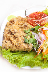 Crispy catfish spicy salad.